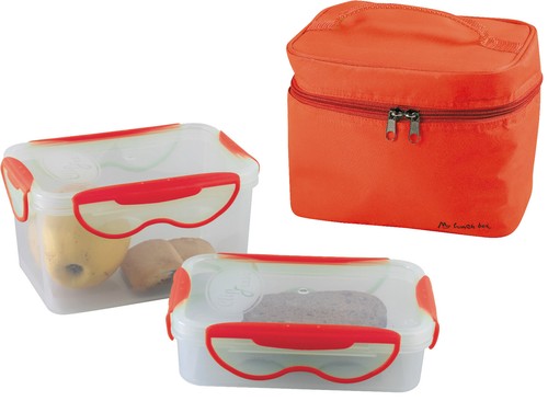 Orange insulated lunch bag - insulated,