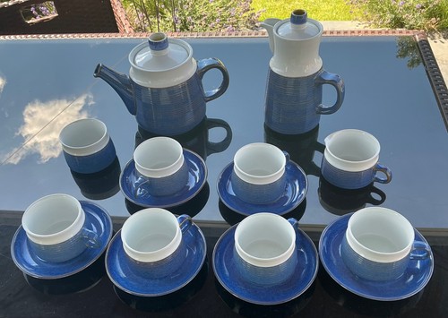 Denby chatsworth blue coffee - denby, coffee/
