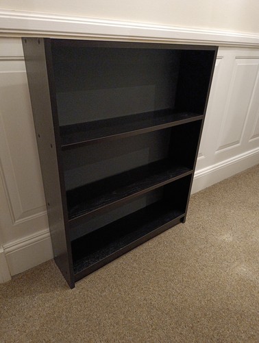Black bookcase shelves - bookcase,