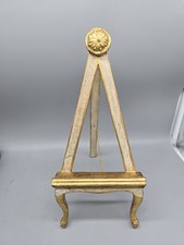 TALL Vintage Gold WOOD Table Antique FLORENTINE Picture Art EASEL 12” DISPLAY