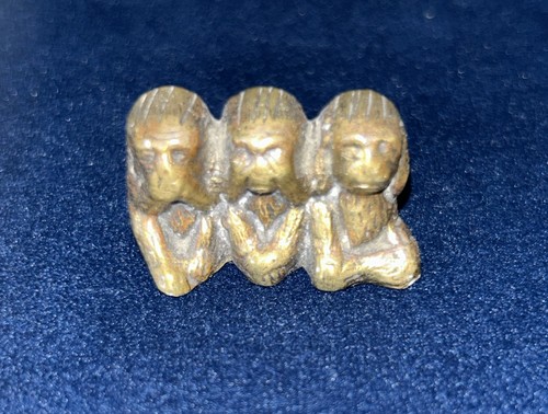 Vintage brass miniature wise - 3,