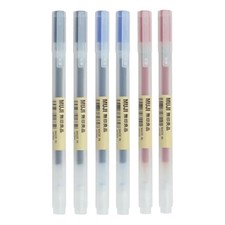 Muji 0.38mm Black Red Blue Gel