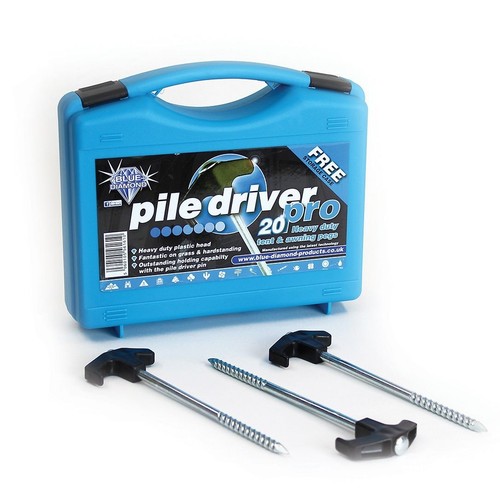 Blue diamond tent pegs - blue,