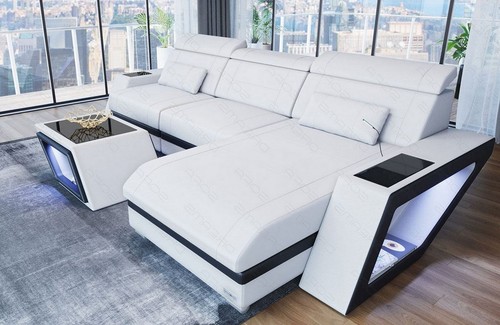 Leather couch sofa led - couch,