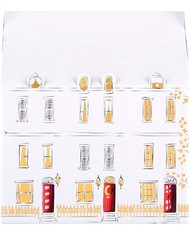 Hallmark Christmas Luxury Boxed Cards Pop up Town Houses Pack of 5