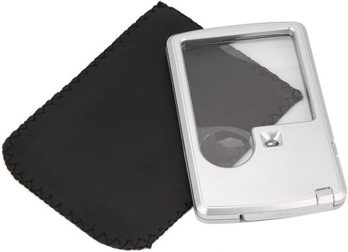 Credit card magnifier with - card,