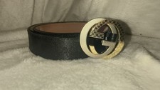 Gucci Leather Belt with Gold