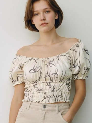 Zara bow print - bow, l