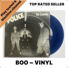The Police ~ So Lonely 7" Blue Vinyl  45  EX / VG+ Condition