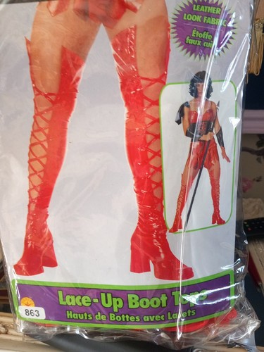Red pvc lace - red,