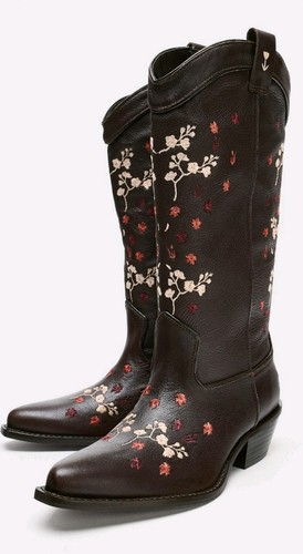 Zara brown leather - zara, cowboy
