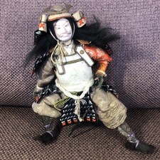 ANTIQUE JAPANESE SAMURAI MUSHA NINGUO WARRIOR DOLL . Rare Beauty