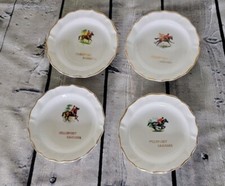 Vintage Liverpool Road Pottery Horse & RIDER FREEPORT BAHAMA TRINKET DISH 4 PC.