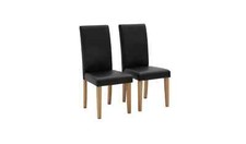 Pair of Midback Dining Chairs - Black.