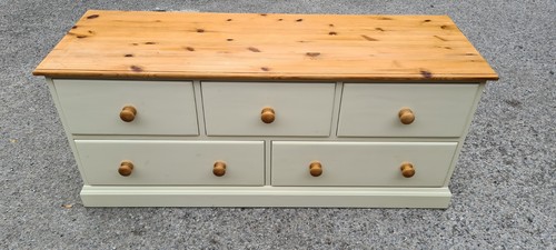 Solid pine drawer chest - pine, of
