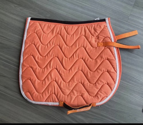 Rhinegold orange full saddle - full,