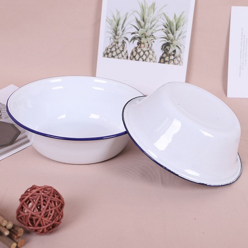 3pcs vintage enamel bowl - ,