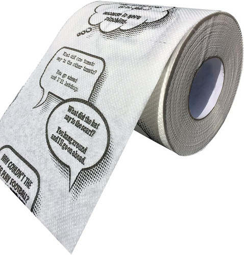 Funny toilet paper with - paper,