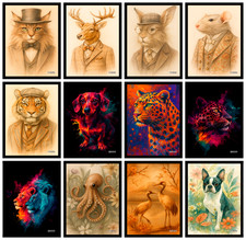 Vintage Trendy Animal Posters