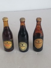 3 Miniture Guinness Glass Display Bottles- Vintage - un opened