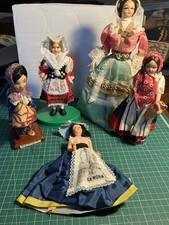 5 Vintage Souvenir Dolls