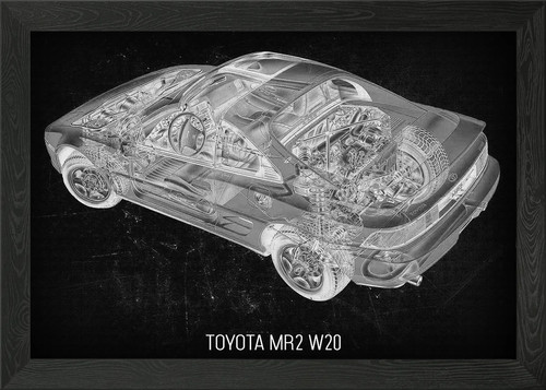Toyota mr2 w20 framed - mr2, wall