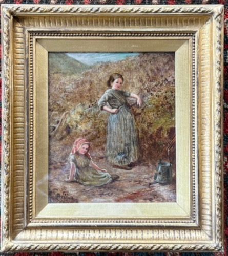 Small antique oil - antique,