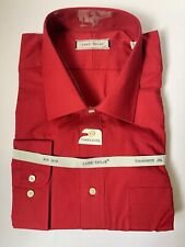 Laine-Taylor XL 20 Inches 51cm Red Long Sleeve Collar Shirt 100% Cotton