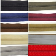 Continuous Zip Chain No 3  plus Sliders Upholstery Sewing Cushions 10 COLOURS