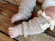 Girls Kid Baby Frilly lace leg Warm Socks footless Cover loose Tights Stockings