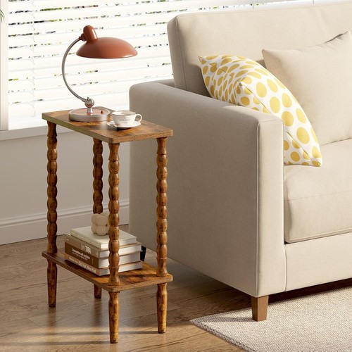 Narrow side table - table,, 2-tier