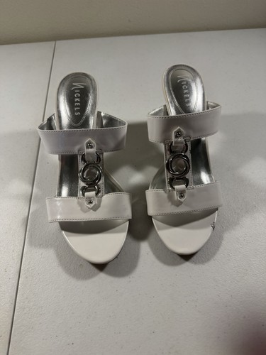 Nickels white silver slide - white,