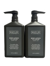 2 PACK Guild + Pepper Warm Oak Body Hand Lotion Set Pump Bottles 12.2oz 360mL
