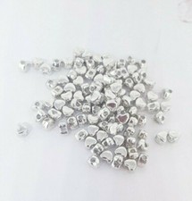 100 Silver Hearts 4mm Spacer Beads For Jewellery Making
