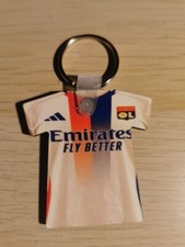 Olympique Lyonnais 24 25 Kits Double Sided T Shirt Keyring MDF 5cm