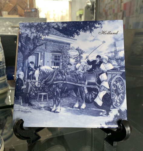 Delftware style tile - , from