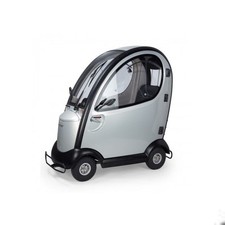 Shoprider Traveso Scooter - Waterproof, Lockable, Fully Enclosed - Silver