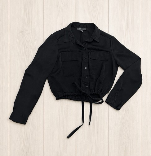 Primark black cropped button - cropped,