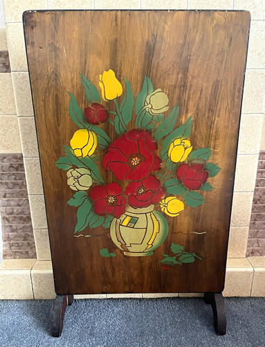 Vintage handpainted wooden - handpainted,