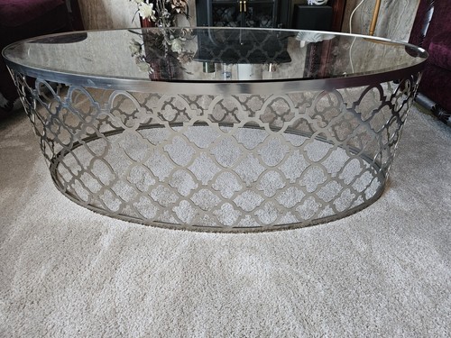 Glass oval table - oval,