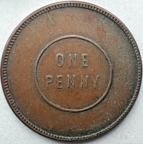 Antique masonic penny one - masonic,