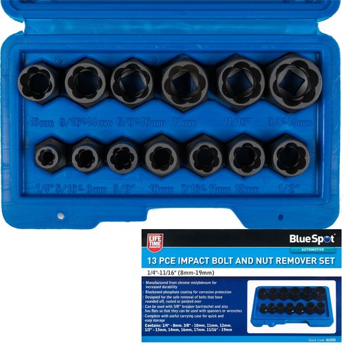 Bluespot 13pc impact stud - impact,