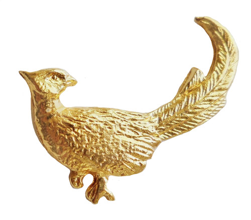 Pheasant gold plated pewter - plated,