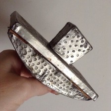 Vtg Aluminium Trench /Arts Crafts Style Repoussé Holly Dots Rocker Paper Blotter