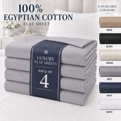 Pack flat sheet egyptian - 4,
