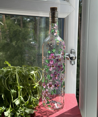 Hand painted light floral - painted,
