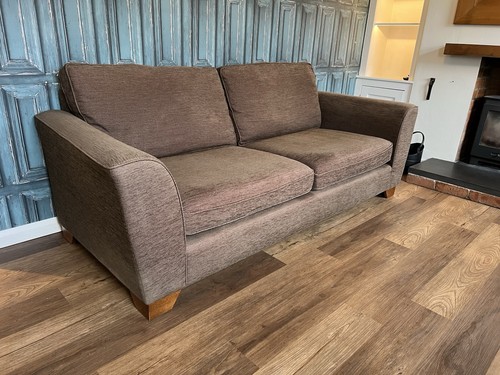 Seater sofa settee - 3-seater, brown