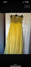 Sherri Hill Yellow Embellished