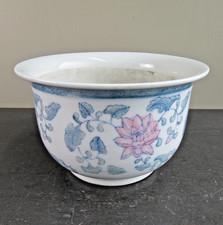 Large Vintage Chinese Ceramic Plant Pot with Floral Design
