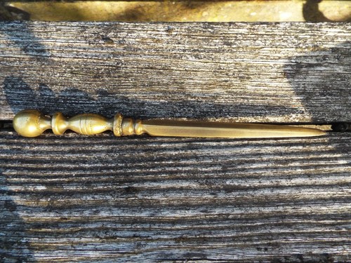 Antique brass letter opener - antique,
